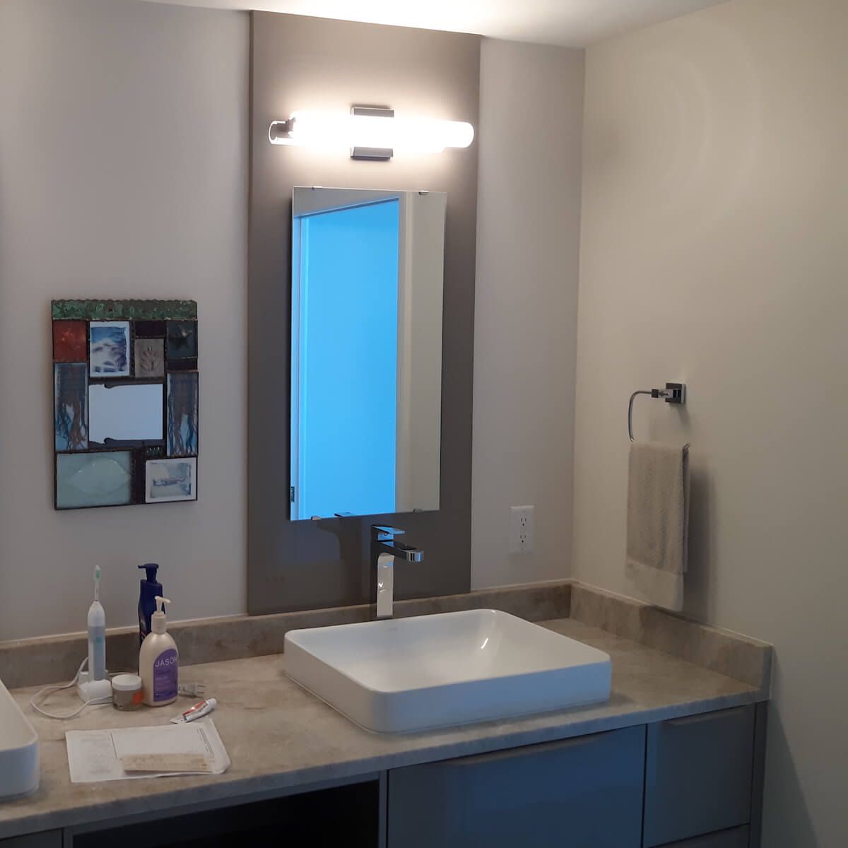 Custom bathroom mirror