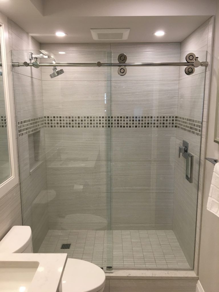 Capri style glass shower door