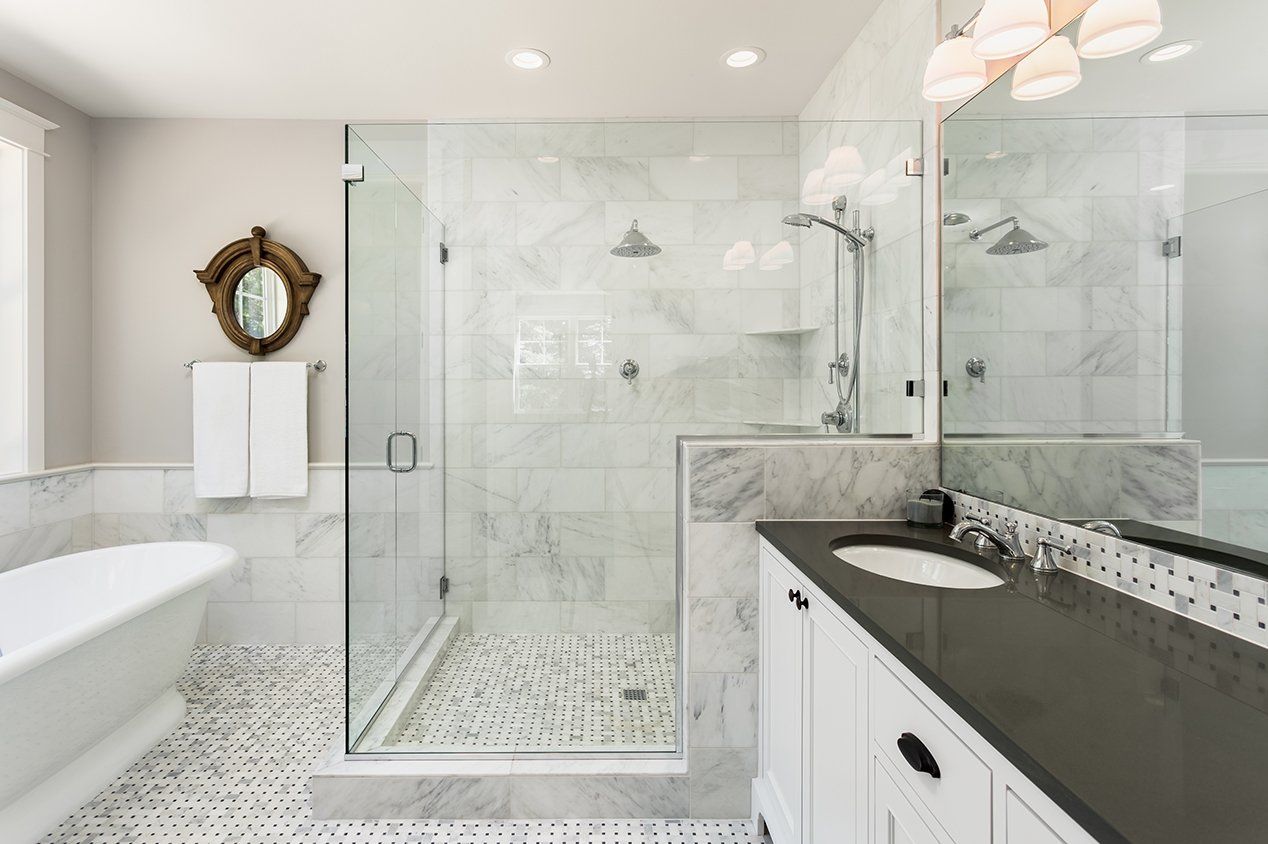 Stunning glass shower in Naples, Florida