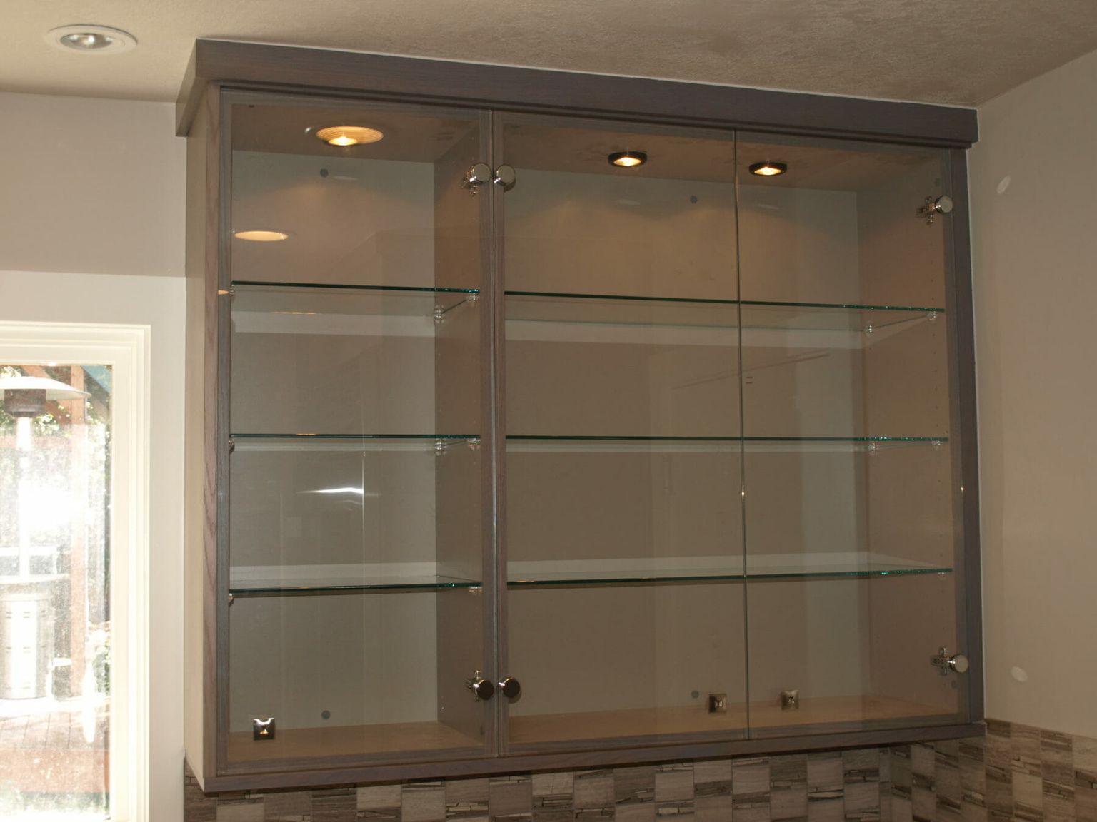 Custom made cabinet glass in Naples, Florida