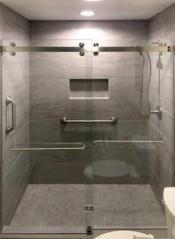 Cambridge style glass shower door