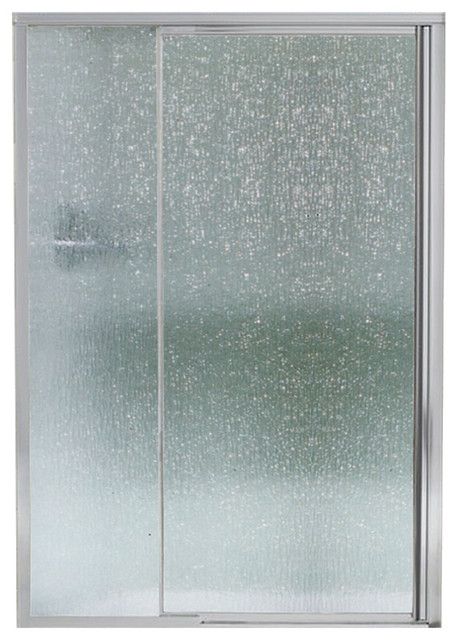 Textured shower door glass
